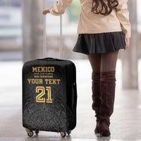 Mexico Football Custom Luggage Cover Mexico's Make History 2025 Gold Style - Wonder Print Shop