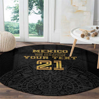 Mexico Football Custom Round Carpet Mexico's Make History 2025 Gold Style - Wonder Print Shop
