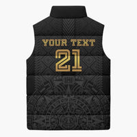 Mexico Football Custom Sleeveless Puffer Jacket Mexico's Make History 2025 Gold Style - Wonder Print Shop