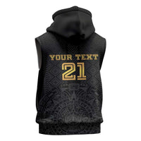 Mexico Football Custom Sleeveless Zip Hoodie Mexico's Make History 2025 Gold Style - Wonder Print Shop