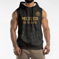 Mexico Football Custom Sleeveless Zip Hoodie Mexico's Make History 2025 Gold Style - Wonder Print Shop