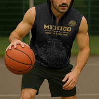 Mexico Football Custom Sleeveless Zip Hoodie Mexico's Make History 2025 Gold Style - Wonder Print Shop