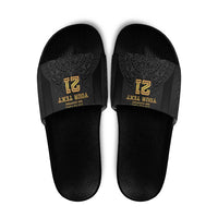 Mexico Football Custom Slide Sandals Mexico's Make History 2025 Gold Style - Wonder Print Shop