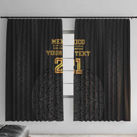 Mexico Football Custom Window Curtain Mexico's Make History 2025 Gold Style - Wonder Print Shop