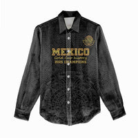 Mexico Football Custom Women Casual Shirt Mexico's Make History 2025 Gold Style - Wonder Print Shop