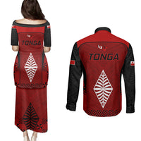 Tonga Rugby Couples Matching Puletasi Dress and Long Sleeve Button Shirts Go Champions World Cup 2023 Ngatu Unique LT9 - Wonder Print Shop
