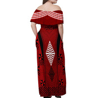 Tonga Rugby Off Shoulder Maxi Dress Go Champions World Cup 2023 Ngatu Unique - Wonder Print Shop