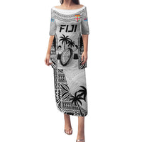 Fiji Rugby Puletasi Go Champions World Cup 2023 Tapa Unique White Vibe - Wonder Print Shop