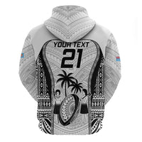 Custom Fiji Rugby Hoodie Go Champions World Cup 2023 Tapa Unique White Vibe - Wonder Print Shop