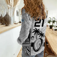 Custom Fiji Rugby Women Casual Shirt Go Champions World Cup 2023 Tapa Unique White Vibe - Wonder Print Shop