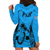 Fiji Rugby Hoodie Dress Go Champions World Cup 2023 Tapa Unique Blue Vibe - Wonder Print Shop