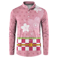 Japanese Asanoha Pattern Button Sweatshirt Charm Against Evil Spirits - Wonder Print Shop