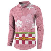 Japanese Asanoha Pattern Button Sweatshirt Charm Against Evil Spirits - Wonder Print Shop