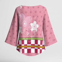 Japanese Asanoha Pattern Kimono Sleeve Blouse Charm Against Evil Spirits - Wonder Print Shop