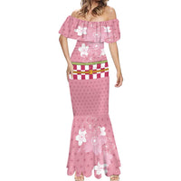 Japanese Asanoha Pattern Mermaid Dress Charm Against Evil Spirits - Wonder Print Shop