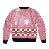 Japanese Asanoha Pattern Sleeve Zip Bomber Jacket Charm Against Evil Spirits - Wonder Print Shop