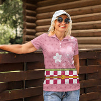 Japanese Asanoha Pattern Women Polo Shirt Charm Against Evil Spirits - Wonder Print Shop