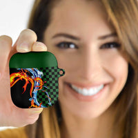 Japanese Asanoha Pattern AirPods Case Sun Flame Slayer Dragon Hinokami Kagura Spirit - Wonder Print Shop