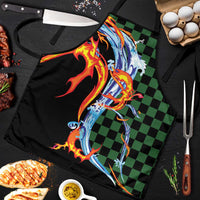 Japanese Asanoha Pattern Apron Sun Flame Slayer Dragon Hinokami Kagura Spirit - Wonder Print Shop