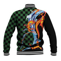 Japanese Asanoha Pattern Baseball Jacket Sun Flame Slayer Dragon Hinokami Kagura Spirit - Wonder Print Shop