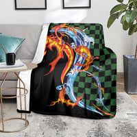 Japanese Asanoha Pattern Blanket Sun Flame Slayer Dragon Hinokami Kagura Spirit - Wonder Print Shop