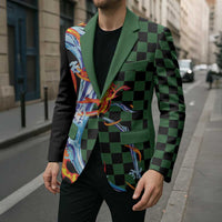 Japanese Asanoha Pattern Blazer Sun Flame Slayer Dragon Hinokami Kagura Spirit - Wonder Print Shop