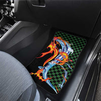 Japanese Asanoha Pattern Car Mats Sun Flame Slayer Dragon Hinokami Kagura Spirit - Wonder Print Shop