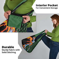 Japanese Asanoha Pattern Grocery Bag Sun Flame Slayer Dragon Hinokami Kagura Spirit - Wonder Print Shop