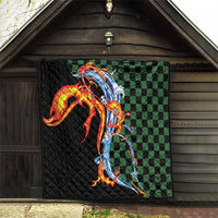 Japanese Asanoha Pattern Quilt Sun Flame Slayer Dragon Hinokami Kagura Spirit - Wonder Print Shop