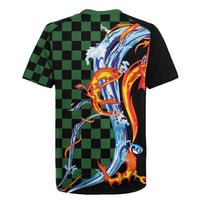 Japanese Asanoha Pattern Rugby Jersey Sun Flame Slayer Dragon Hinokami Kagura Spirit - Wonder Print Shop