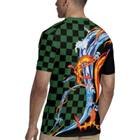 Japanese Asanoha Pattern Rugby Jersey Sun Flame Slayer Dragon Hinokami Kagura Spirit - Wonder Print Shop