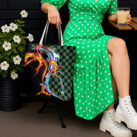 Japanese Asanoha Pattern Tote Bag Sun Flame Slayer Dragon Hinokami Kagura Spirit - Wonder Print Shop