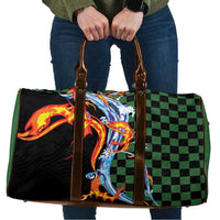 Japanese Asanoha Pattern Travel Bag Sun Flame Slayer Dragon Hinokami Kagura Spirit - Wonder Print Shop