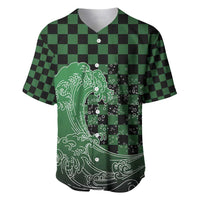 Japanese Asanoha Pattern Baseball Jersey Water Breathing Slayer Dragon - Wonder Print Shop