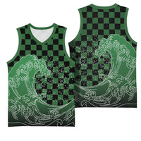 Japanese Asanoha Pattern Basketball Jersey Water Breathing Slayer Dragon - Wonder Print Shop