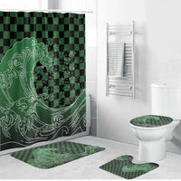 Japanese Asanoha Pattern Bathroom Set Water Breathing Slayer Dragon - Wonder Print Shop