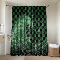 Japanese Asanoha Pattern Bathroom Set Water Breathing Slayer Dragon - Wonder Print Shop