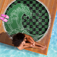 Japanese Asanoha Pattern Beach Blanket Water Breathing Slayer Dragon - Wonder Print Shop