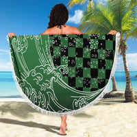 Japanese Asanoha Pattern Beach Blanket Water Breathing Slayer Dragon - Wonder Print Shop