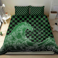 Japanese Asanoha Pattern Bedding Set Water Breathing Slayer Dragon - Wonder Print Shop