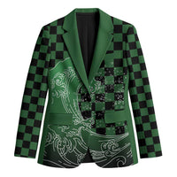 Japanese Asanoha Pattern Blazer Water Breathing Slayer Dragon - Wonder Print Shop