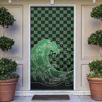 Japanese Asanoha Pattern Door Cover Water Breathing Slayer Dragon - Wonder Print Shop
