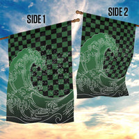 Japanese Asanoha Pattern Garden Flag Water Breathing Slayer Dragon - Wonder Print Shop