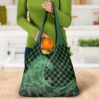 Japanese Asanoha Pattern Grocery Bag Water Breathing Slayer Dragon - Wonder Print Shop