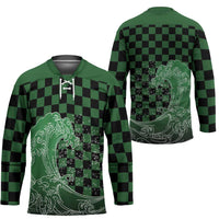 Japanese Asanoha Pattern Hockey Jersey Water Breathing Slayer Dragon - Wonder Print Shop