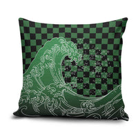 Japanese Asanoha Pattern Pillow Cover Water Breathing Slayer Dragon - Wonder Print Shop