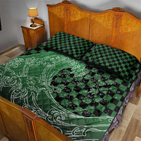 Japanese Asanoha Pattern Quilt Bed Set Water Breathing Slayer Dragon - Wonder Print Shop