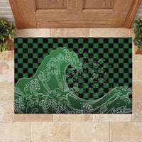 Japanese Asanoha Pattern Rubber Doormat Water Breathing Slayer Dragon - Wonder Print Shop