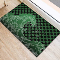 Japanese Asanoha Pattern Rubber Doormat Water Breathing Slayer Dragon - Wonder Print Shop