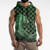Japanese Asanoha Pattern Sleeveless Zip Hoodie Water Breathing Slayer Dragon - Wonder Print Shop
